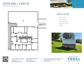 4951 Indiana Ave, Lisle, IL à louer Plan d’étage- Image 1 de 1