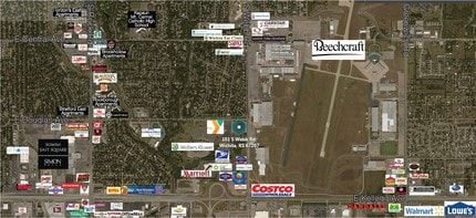 101 S Webb Rd, Wichita, KS - AERIAL  map view