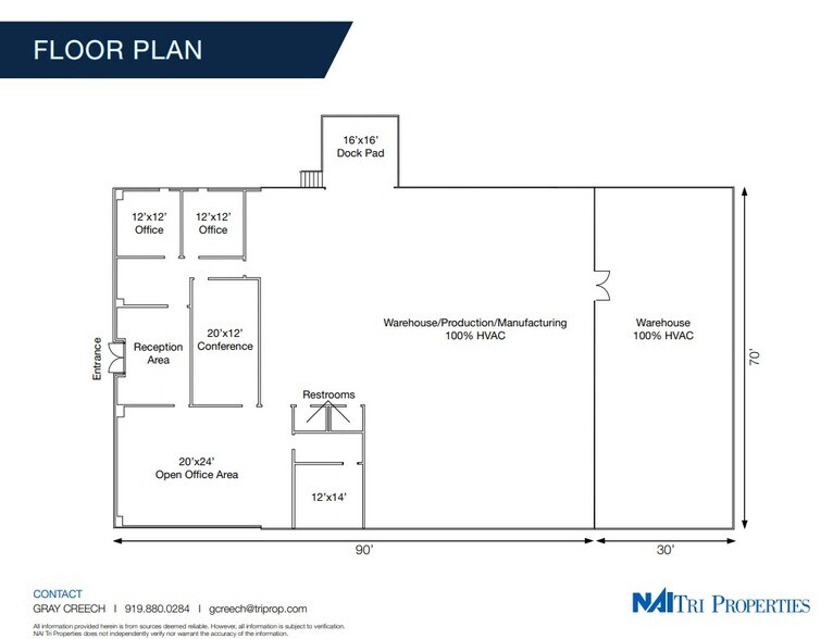 2609 Spring Forest Rd, Raleigh, NC à vendre - Plan d’étage - Image 3 de 3