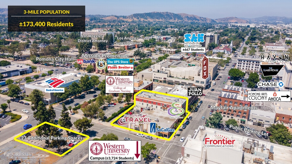 150-196 E 3rd St, Pomona, CA for sale - Aerial - Image 2 of 5