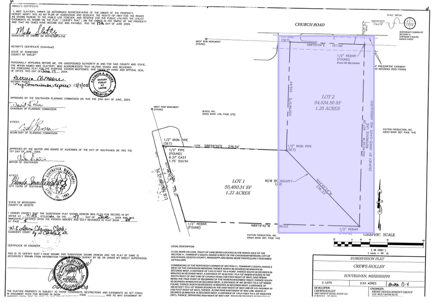 Church Rd & Hwy 51, Southaven, MS à vendre - Plan cadastral - Image 2 de 3