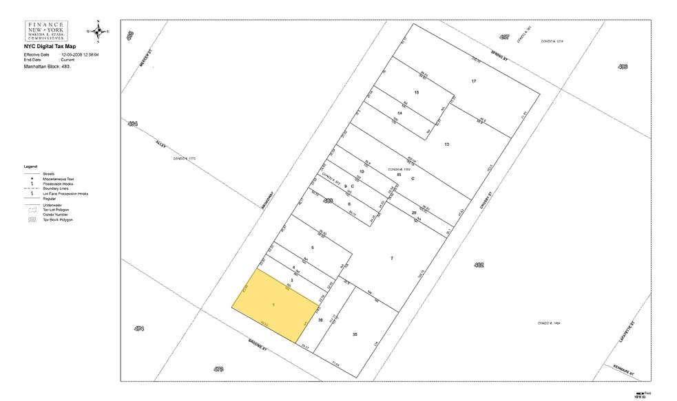 490 Broadway, New York, NY à vendre - Plan cadastral - Image 1 de 1