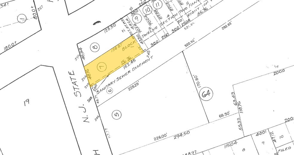 244-246 South Ave, Fanwood, NJ à louer - Plan cadastral - Image 3 de 10