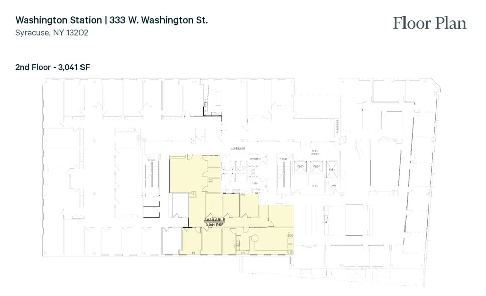 333 W Washington St, Syracuse, NY for lease - Floor Plan - Image 2 of 5