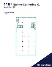 1187-1195 Rue Sainte-Catherine O, Montréal, QC à louer Plan d’étage- Image 1 de 1