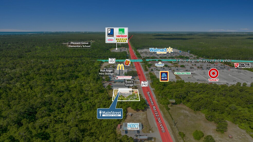 10251 Sorrento Rd, Pensacola, FL à vendre - Photo du bâtiment - Image 2 de 5