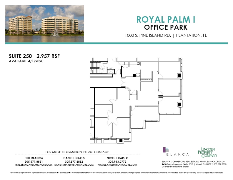 1000 S Pine Island Rd, Plantation, FL à louer Plan d’étage- Image 1 de 1
