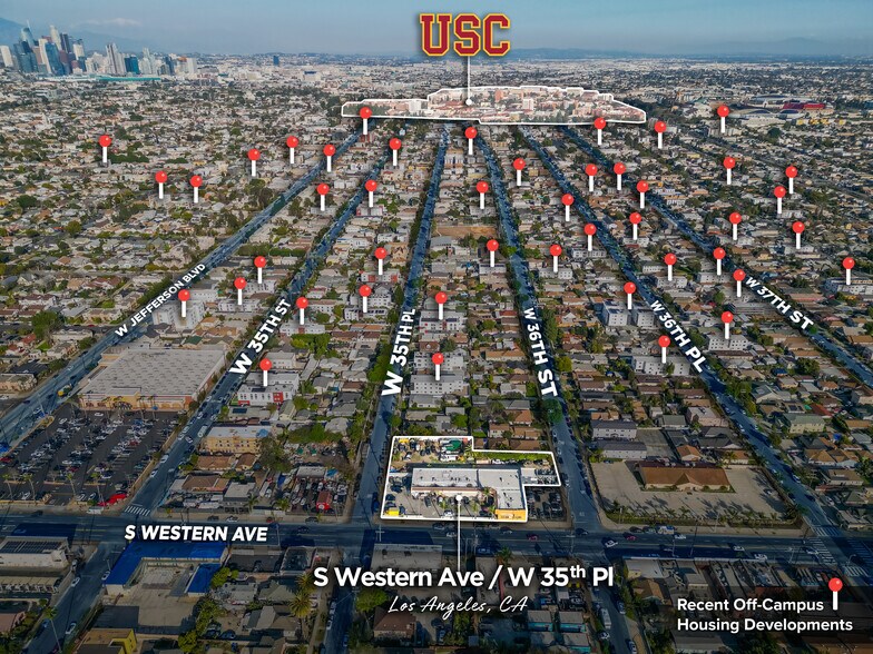 3550 S Western Ave, Los Angeles, CA à vendre - Aérien - Image 3 de 6