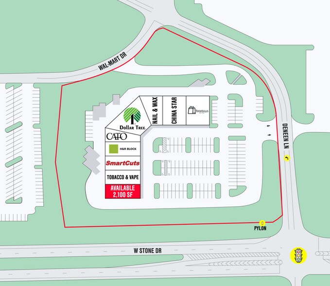 2400 W Stone Dr, Kingsport, TN à louer - Plan de site - Image 2 de 5