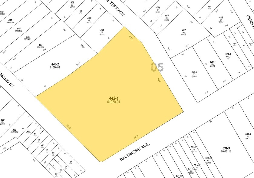 101-113 E Baltimore Ave, Clifton Heights, PA à louer - Plan cadastral - Image 2 de 3