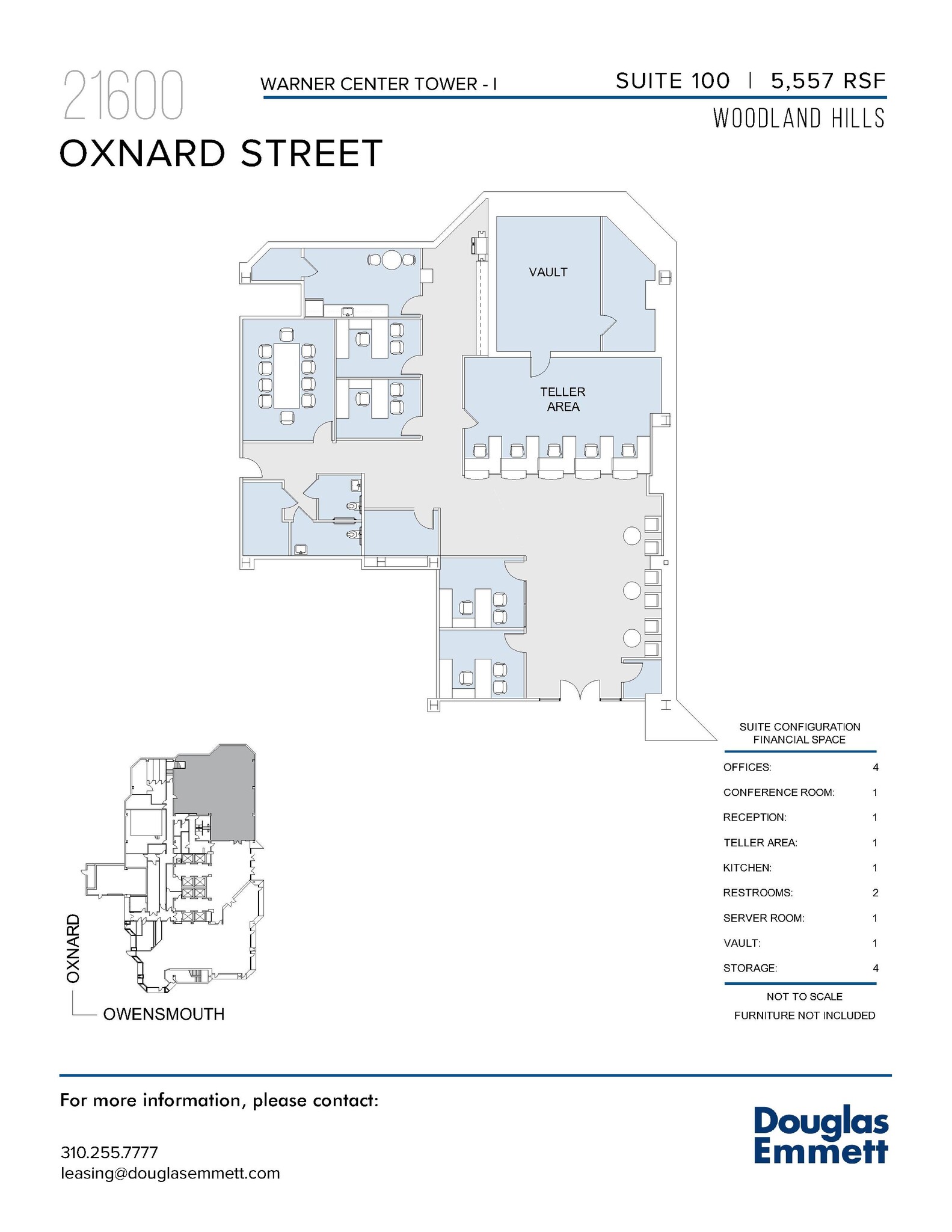 21600 Oxnard St, Woodland Hills, CA à louer Plan d’étage- Image 1 de 1