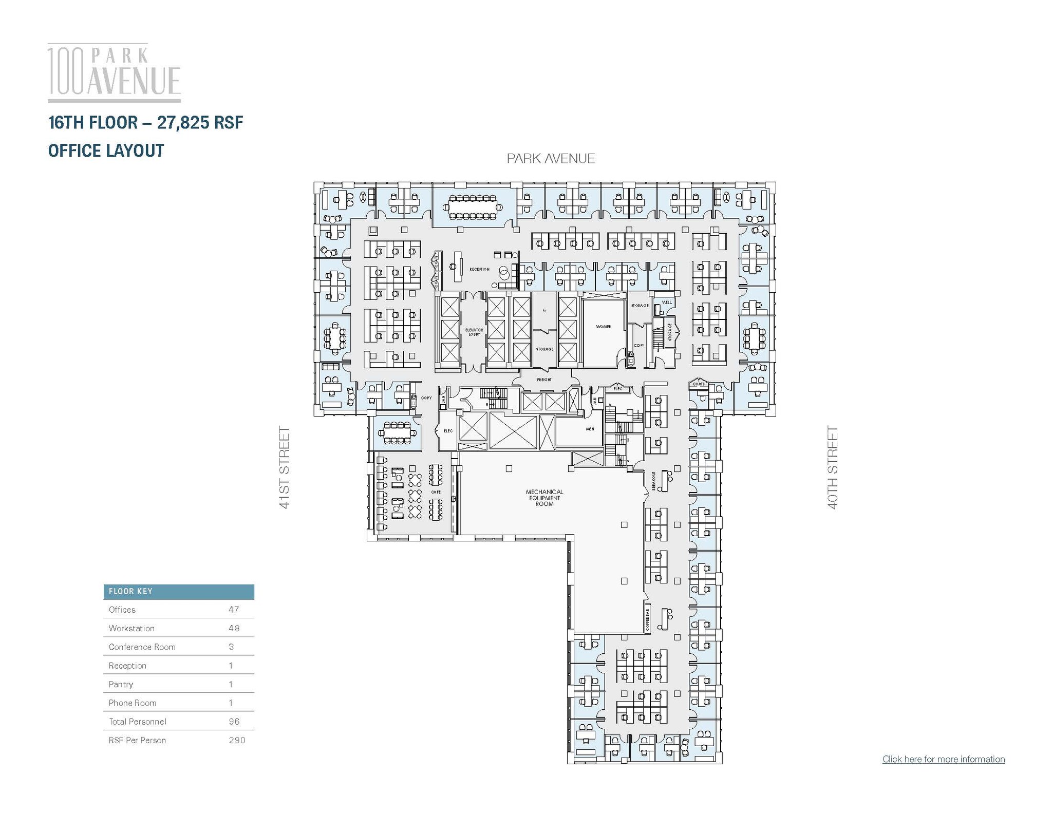 100 Park Ave, New York, NY for lease Floor Plan- Image 1 of 4