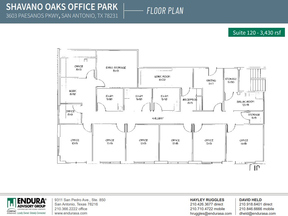 3603 Paesanos Pky, San Antonio, TX à louer Plan d’étage- Image 1 de 1