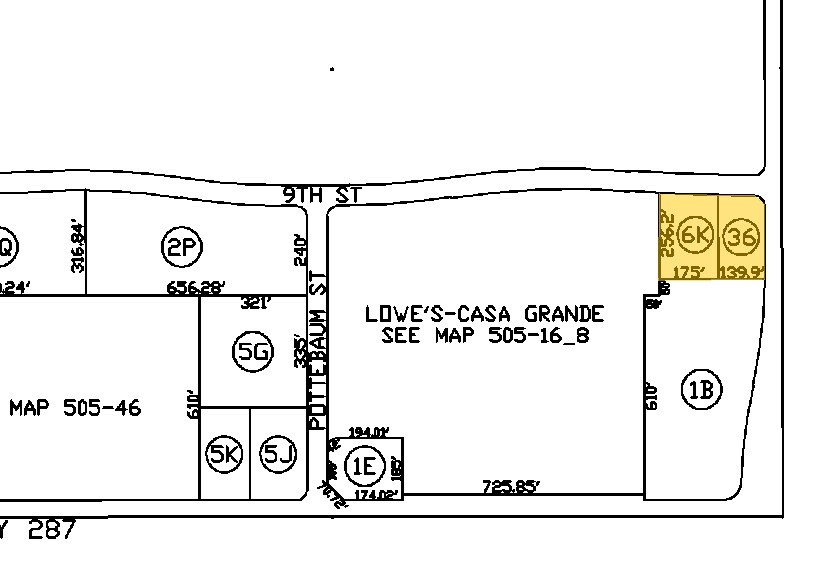 SW Peart & 9th St, Casa Grande, AZ à louer - Plan cadastral - Image 2 de 4
