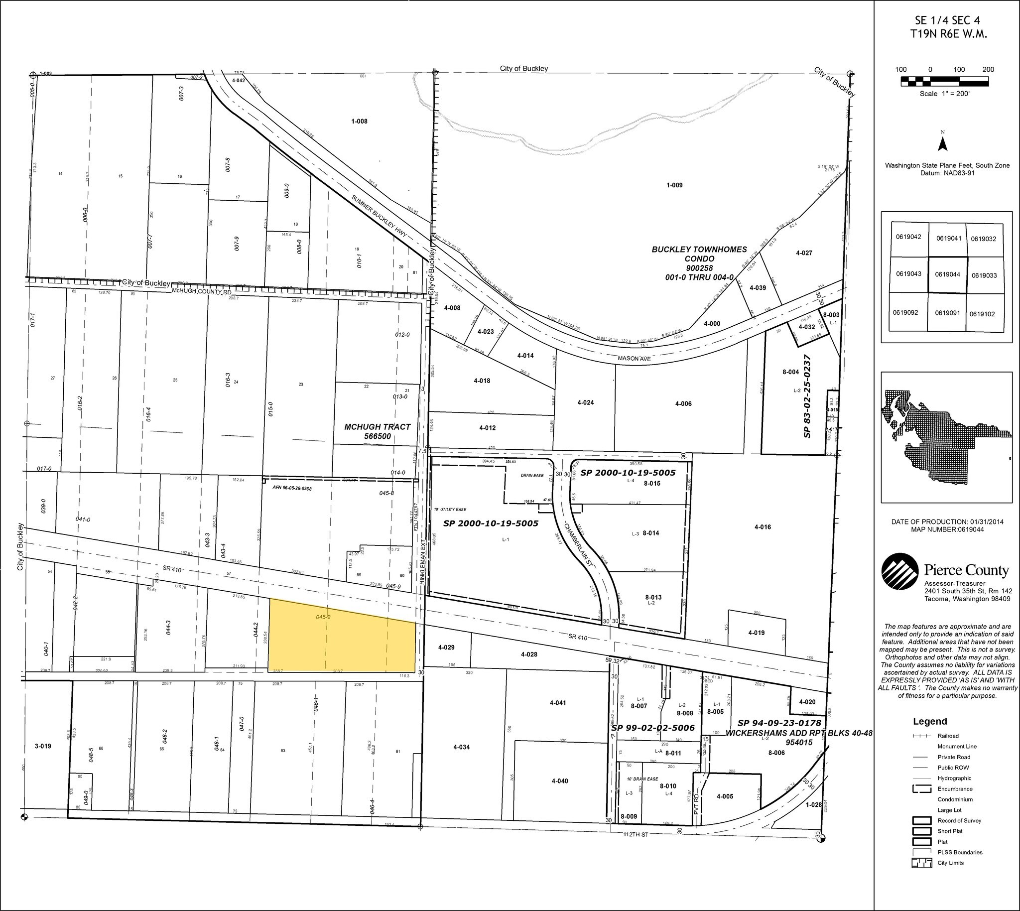 WA-410 South, Buckley, WA à vendre Plan cadastral- Image 1 de 1