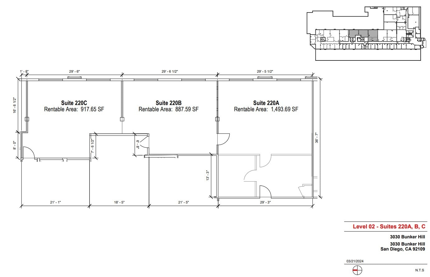 3030 Bunker Hill St, San Diego, CA for lease Floor Plan- Image 1 of 1