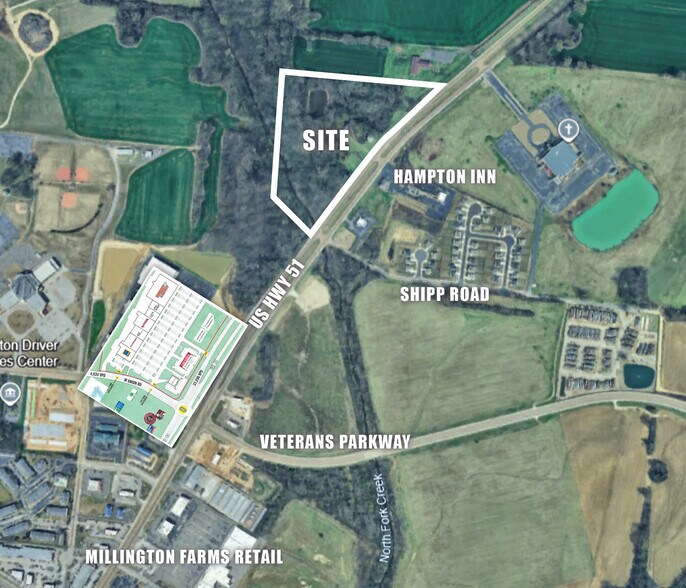 8839 US Highway 51 N, Millington, TN à vendre - Aérien - Image 1 de 4
