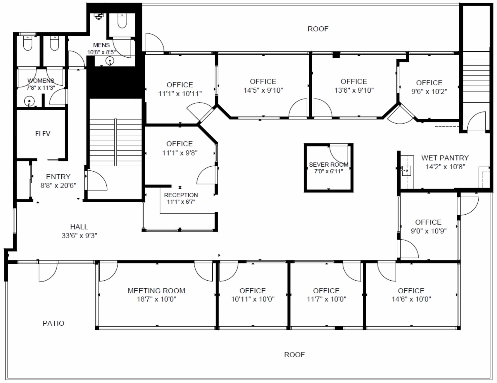 1312 Blanshard St, Victoria, BC for lease Floor Plan- Image 1 of 4
