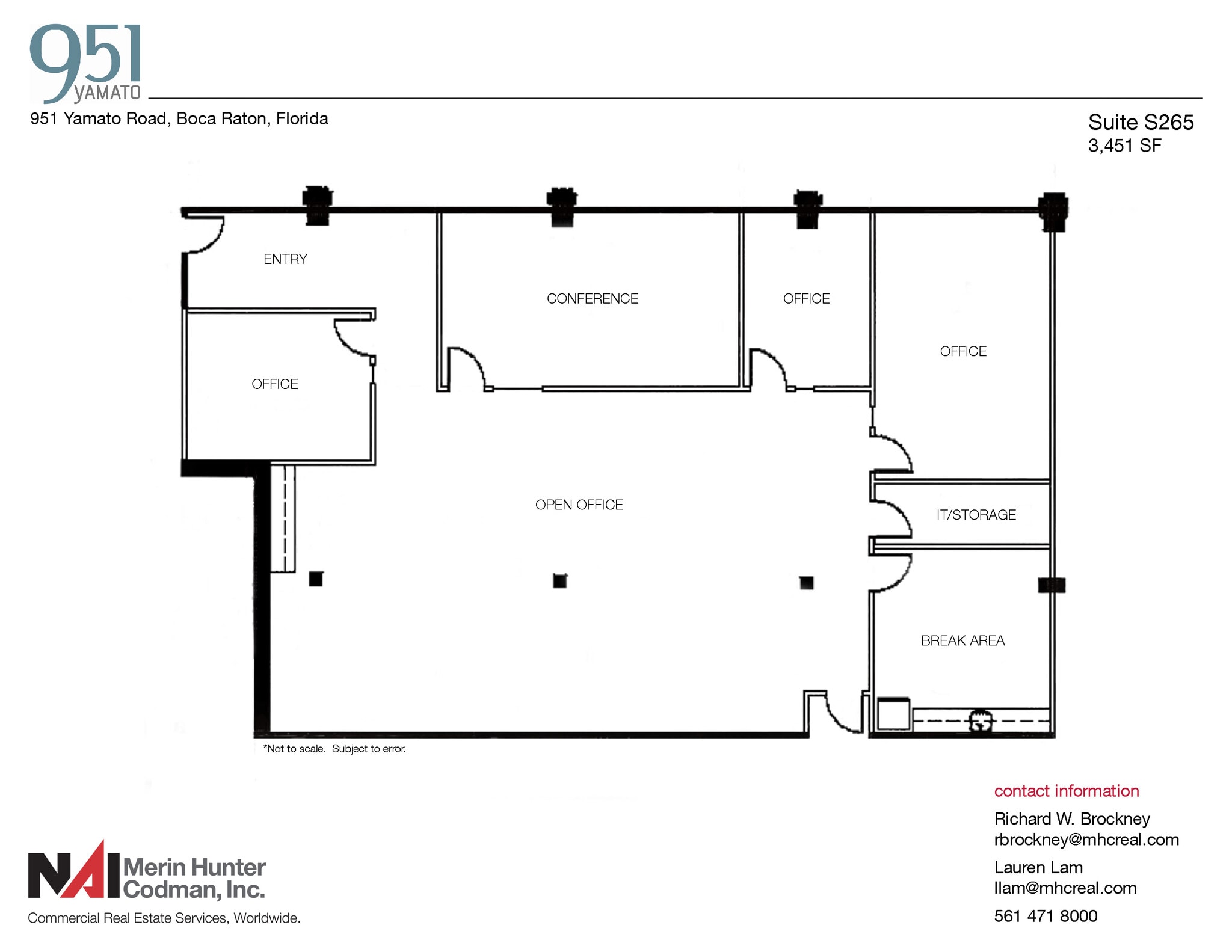951 Yamato Rd, Boca Raton, FL à louer Plan d’étage- Image 1 de 2