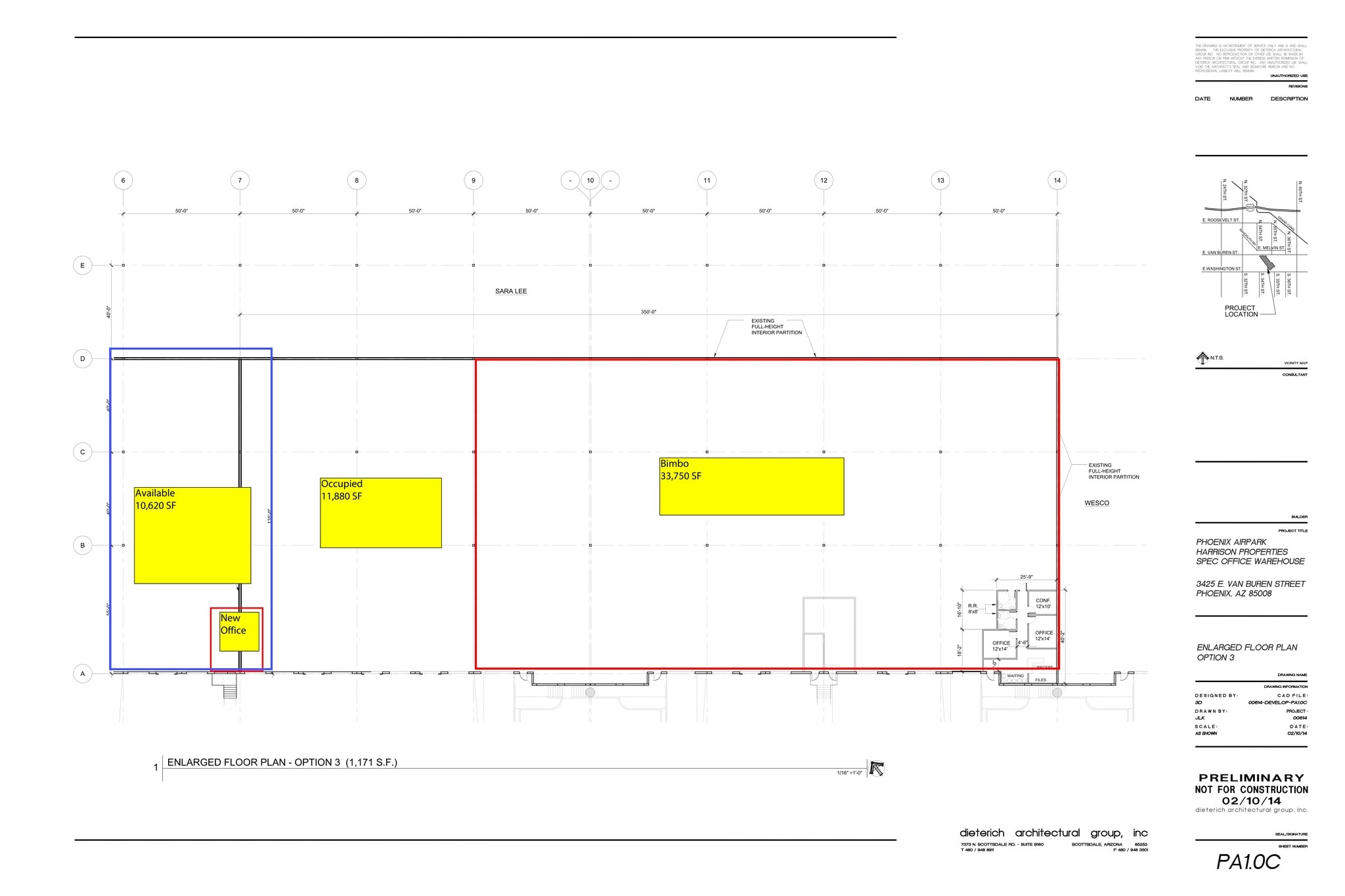 3425 E Van Buren St, Phoenix, AZ for lease Site Plan- Image 1 of 1