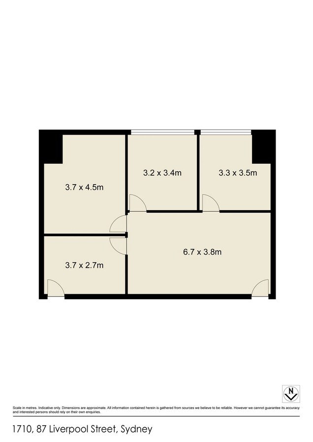 85 Liverpool St, Sydney, NSW 2000 - Unité 1710 -  - Plan d’étage - Image 2 of 6