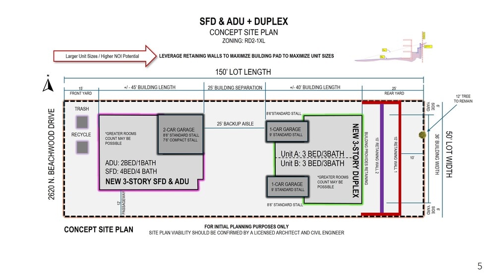 2620 N Beachwood Dr, Los Angeles, CA for sale - Site Plan - Image 3 of 7