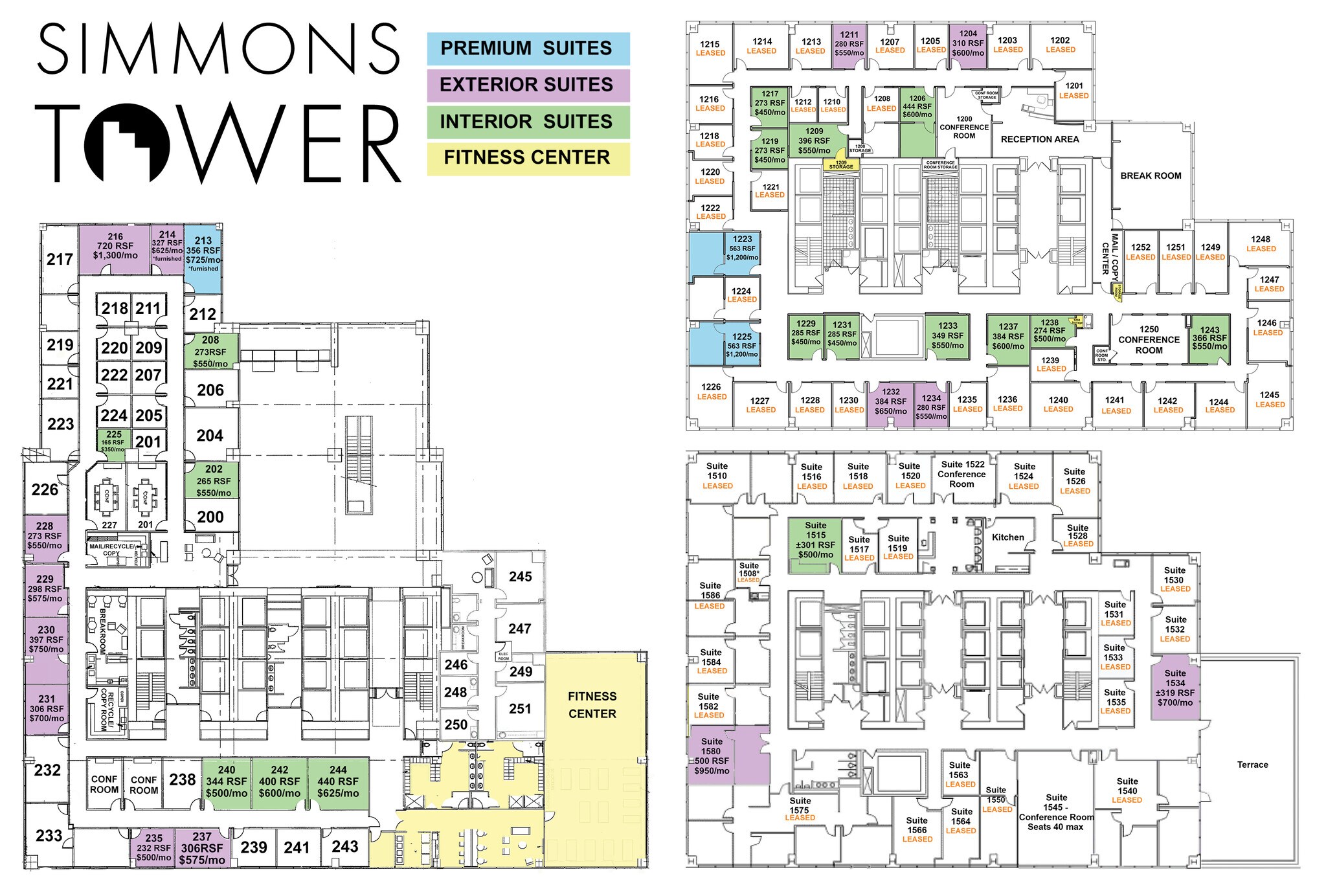 425 W Capitol Ave, Little Rock, AR à louer Plan d’étage- Image 1 de 10
