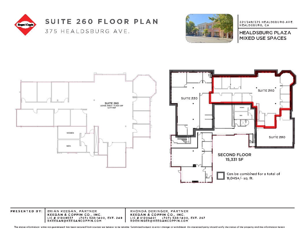 375 Healdsburg Ave, Healdsburg, CA à louer Plan d’étage- Image 1 de 7