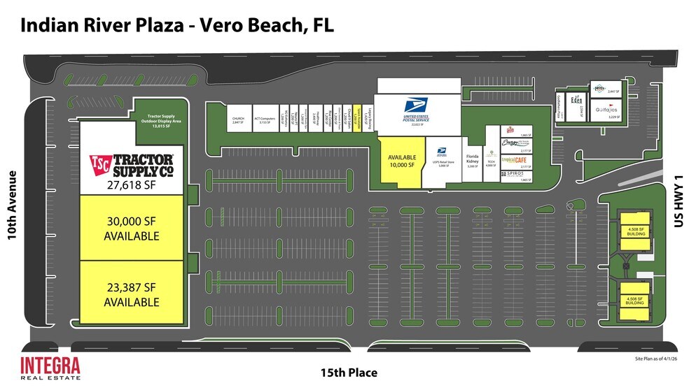 1501-1601 US Highway 1, Vero Beach, FL à louer - Plan de site - Image 2 de 15
