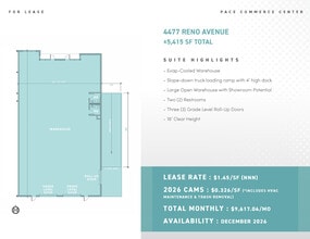 5140 Rogers St, Las Vegas, NV for lease Floor Plan- Image 1 of 1