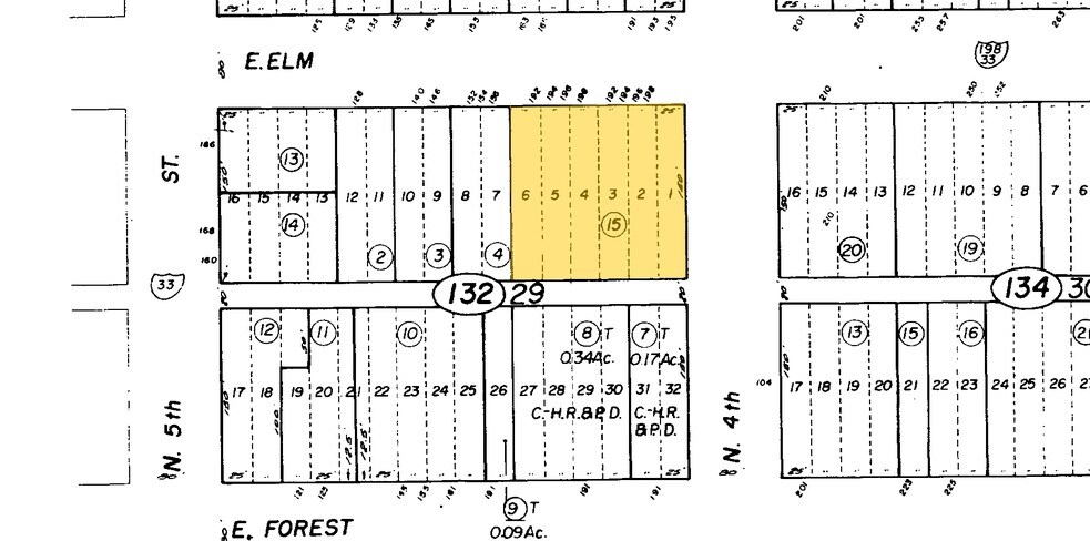 192-198 E Elm Ave, Coalinga, CA à louer - Plan cadastral - Image 3 de 3