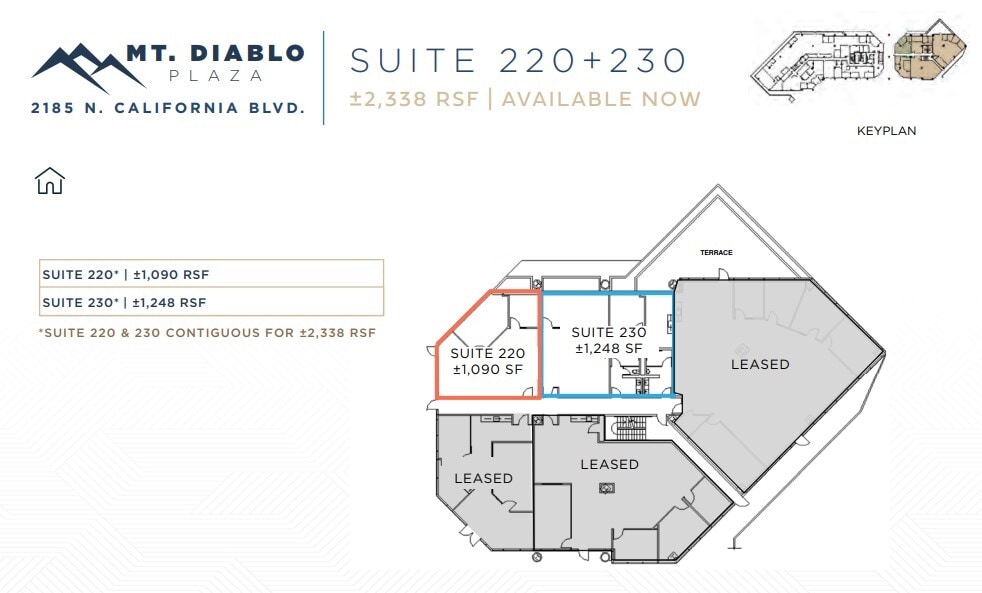 2185 N California Blvd, Walnut Creek, CA for lease Floor Plan- Image 1 of 1