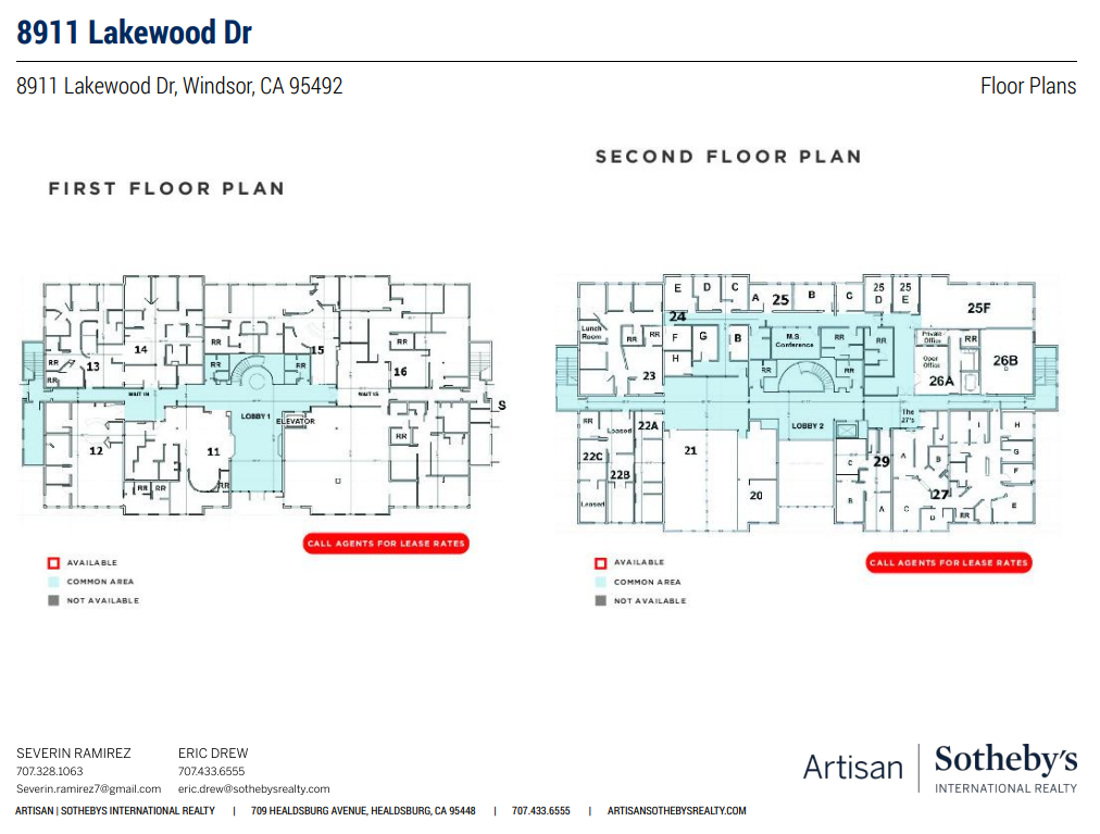 8911 Lakewood Dr, Windsor, CA à louer Plan d’étage- Image 1 de 1