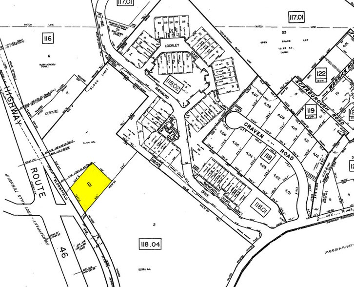 43 Bloomfield Ave, Mountain Lakes, NJ à louer - Plan cadastral - Image 2 de 2