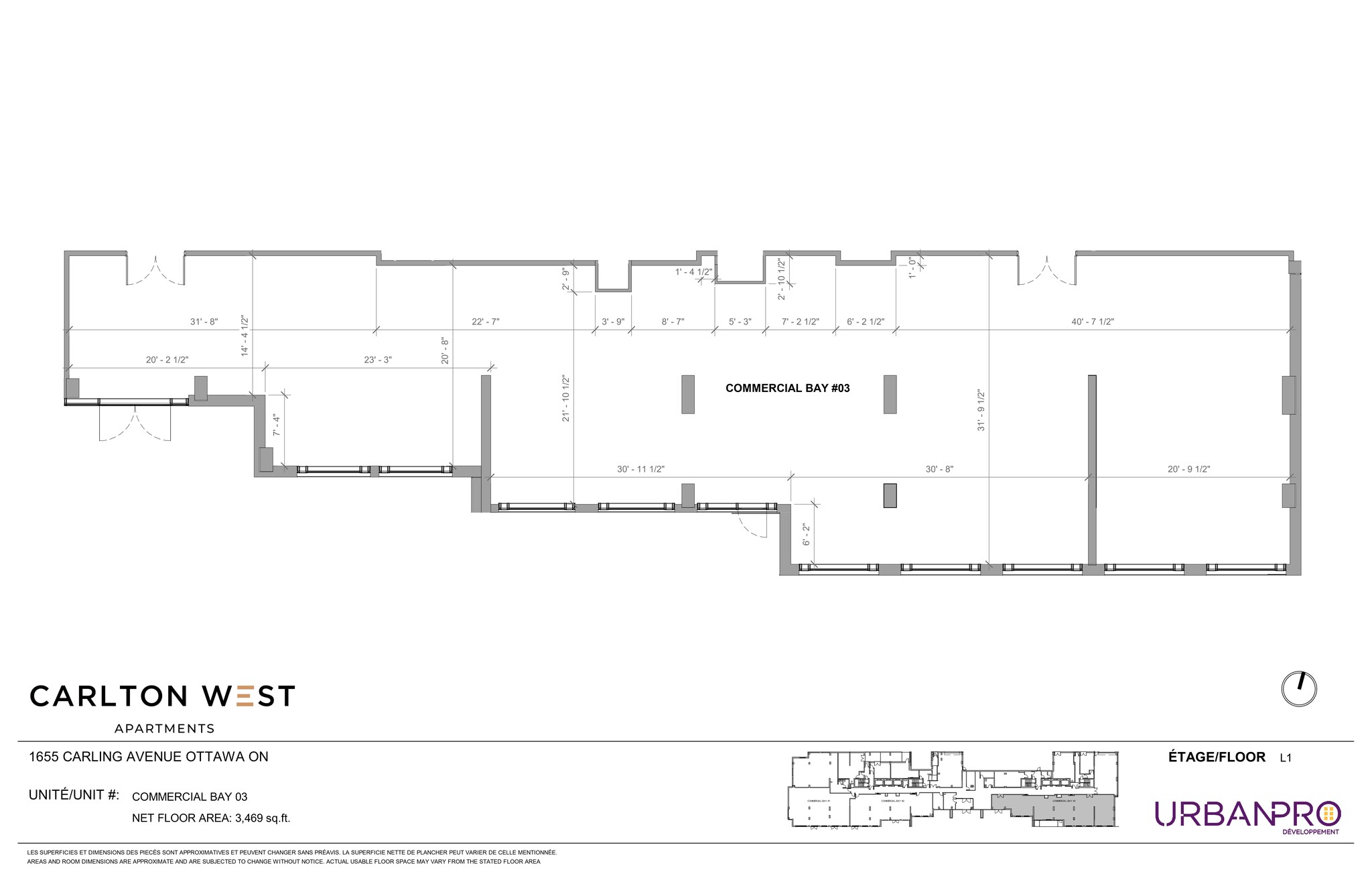 1655 Carling Ave, Ottawa, ON à louer Plan de site- Image 1 de 2