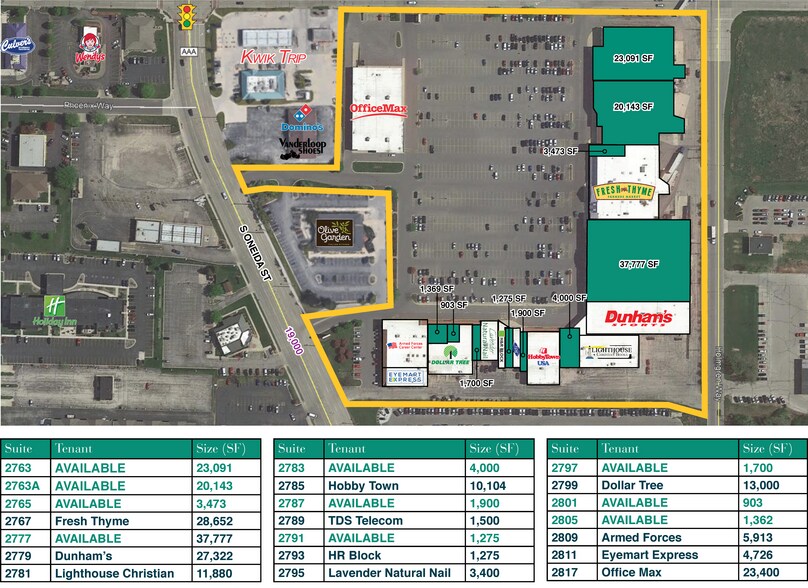 2763-2817 Oneida St, Green Bay, WI à louer - Photo du bâtiment - Image 2 de 14