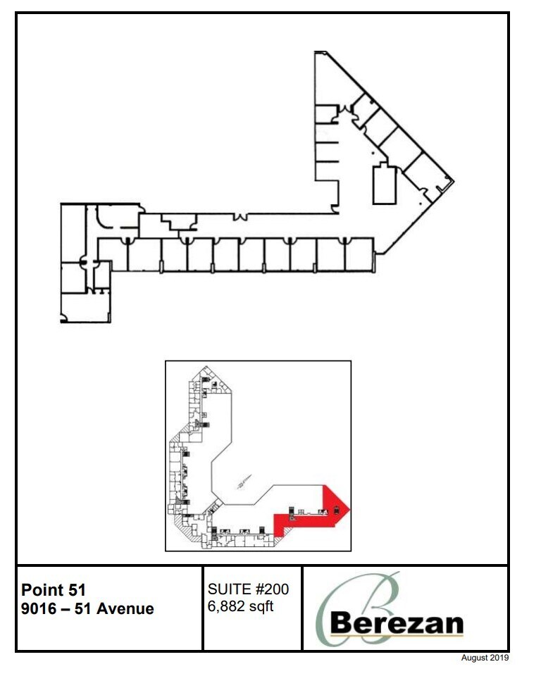 9004-9090 51st Ave NW, Edmonton, AB à louer Plan d’étage- Image 1 de 1