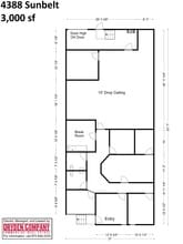 4384-4398 Sunbelt Dr, Addison, TX à louer Plan d’étage- Image 1 de 1