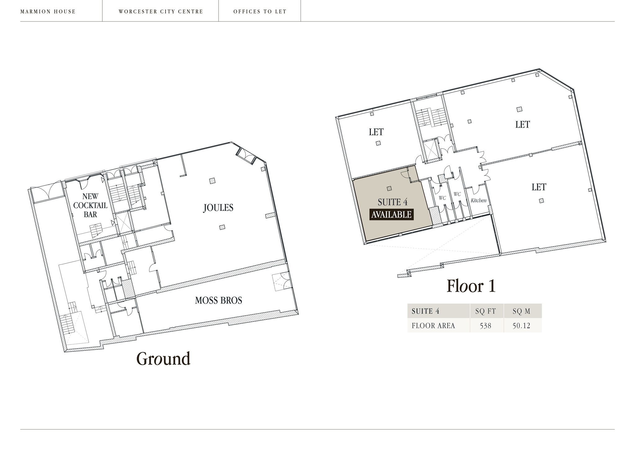 91-93 High St, Worcester for lease Site Plan- Image 1 of 4