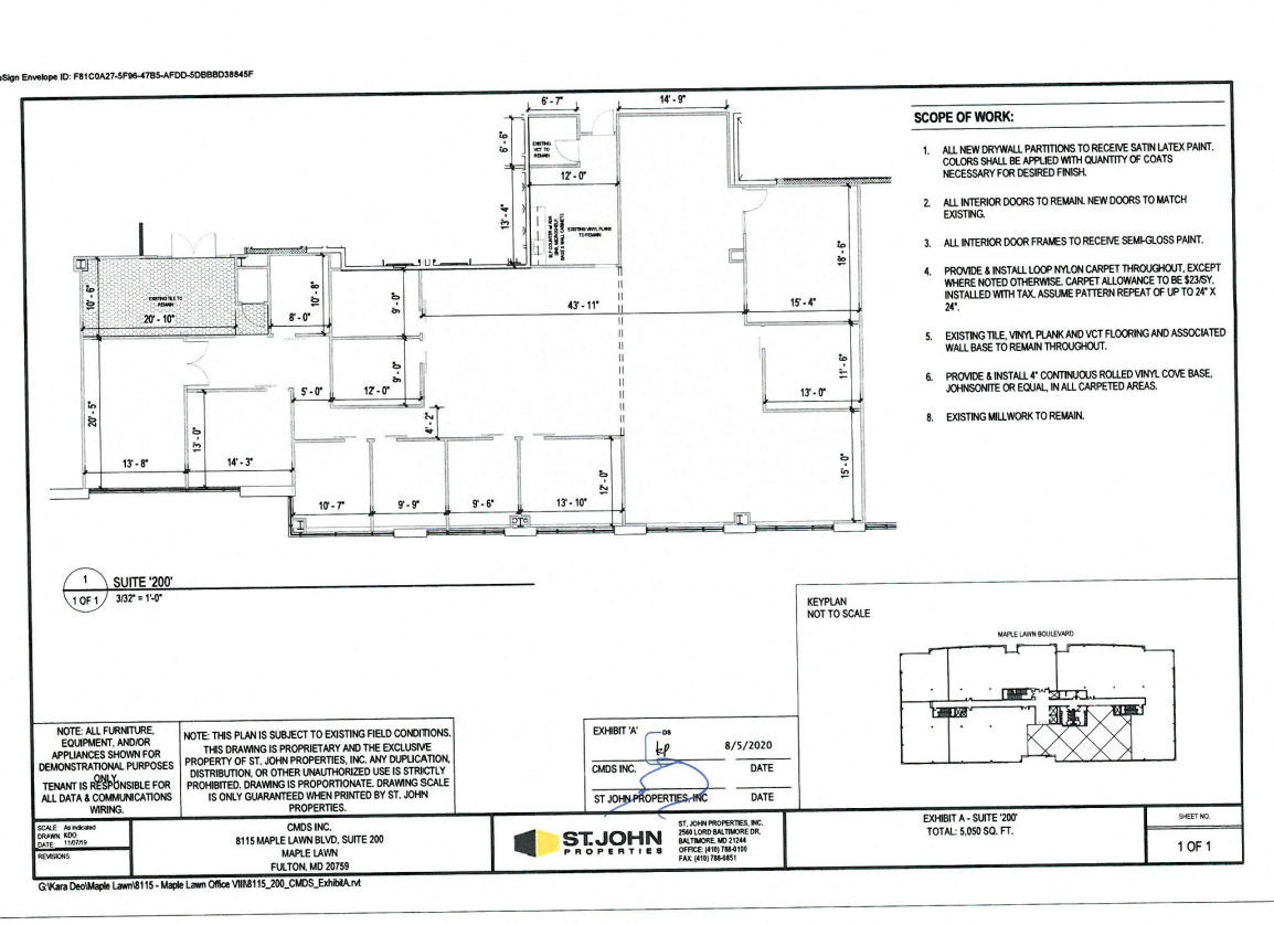 8115 Maple Lawn Blvd, Fulton, MD à louer Plan d  tage- Image 1 de 1