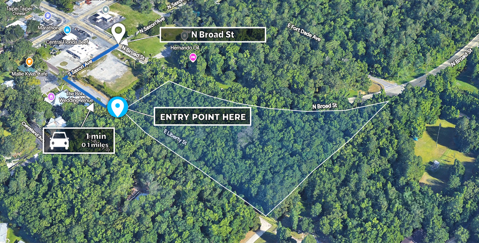 SEC - N Broad Steet & S Saxon ave, Brooksville, FL for sale - Aerial - Image 3 of 5