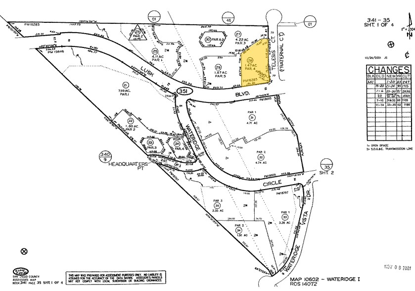 6925 Lusk Blvd, San Diego, CA à vendre - Plan cadastral - Image 1 de 1