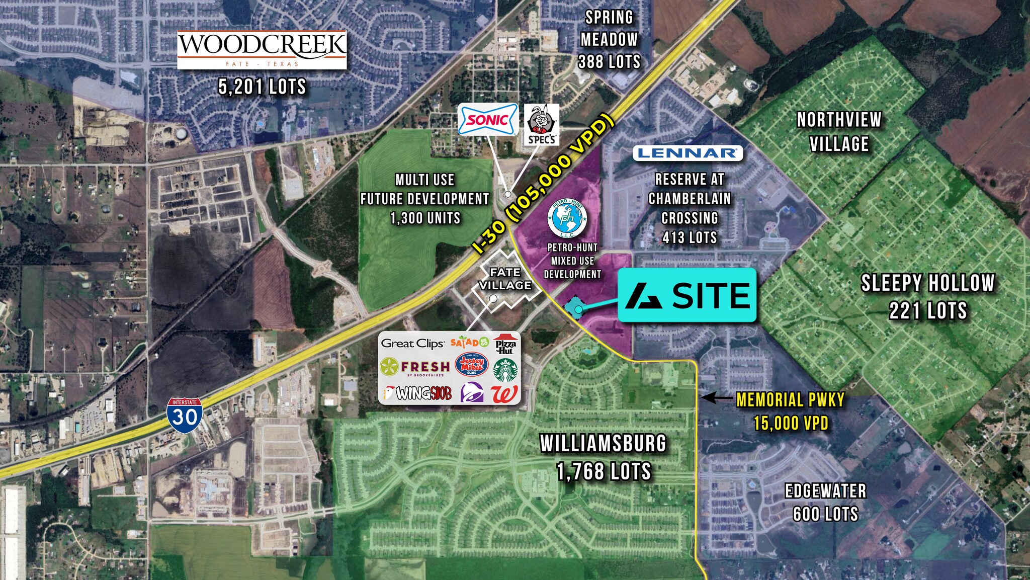 SEQ I-30 & Memorial Parkway, Fate, TX for lease Primary Photo- Image 1 of 3