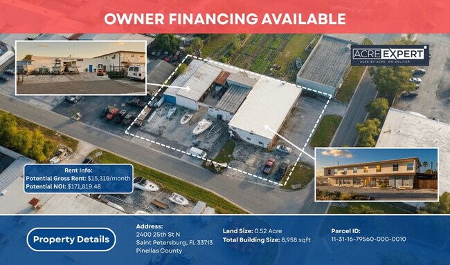 Plus de détails pour 2400 25th St N, Saint Petersburg, FL - Bureau à vendre