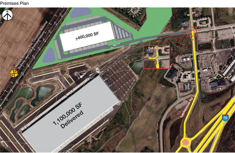 Laplaisance Road, Monroe, MI à louer - Plan de site - Image 2 de 3