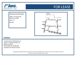 4300 S I-10 Service Rd, Metairie, LA à louer Plan d’étage- Image 1 de 1