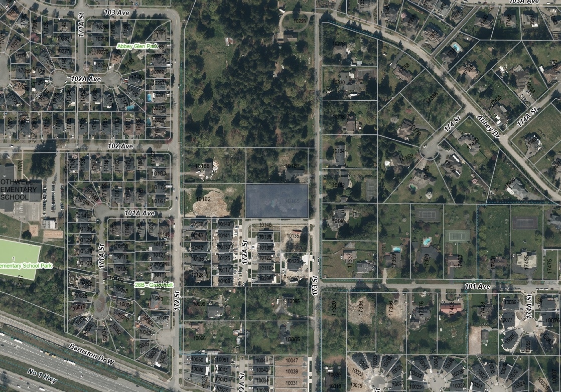 10165 173 St, Surrey, BC for sale Aerial- Image 1 of 2
