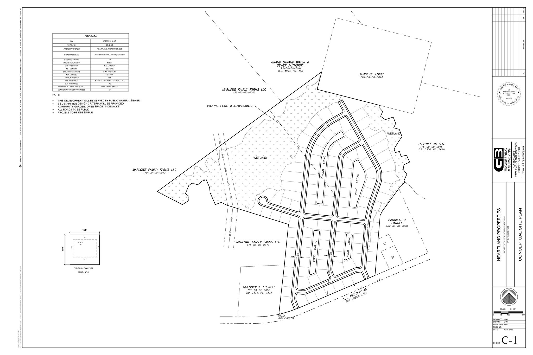 750 Highway 45, Loris, SC for sale Site Plan- Image 1 of 3