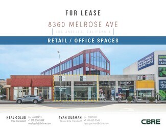 Plus de détails pour 8360 Melrose Ave, Los Angeles, CA - Bureau, Commerce de détail à louer