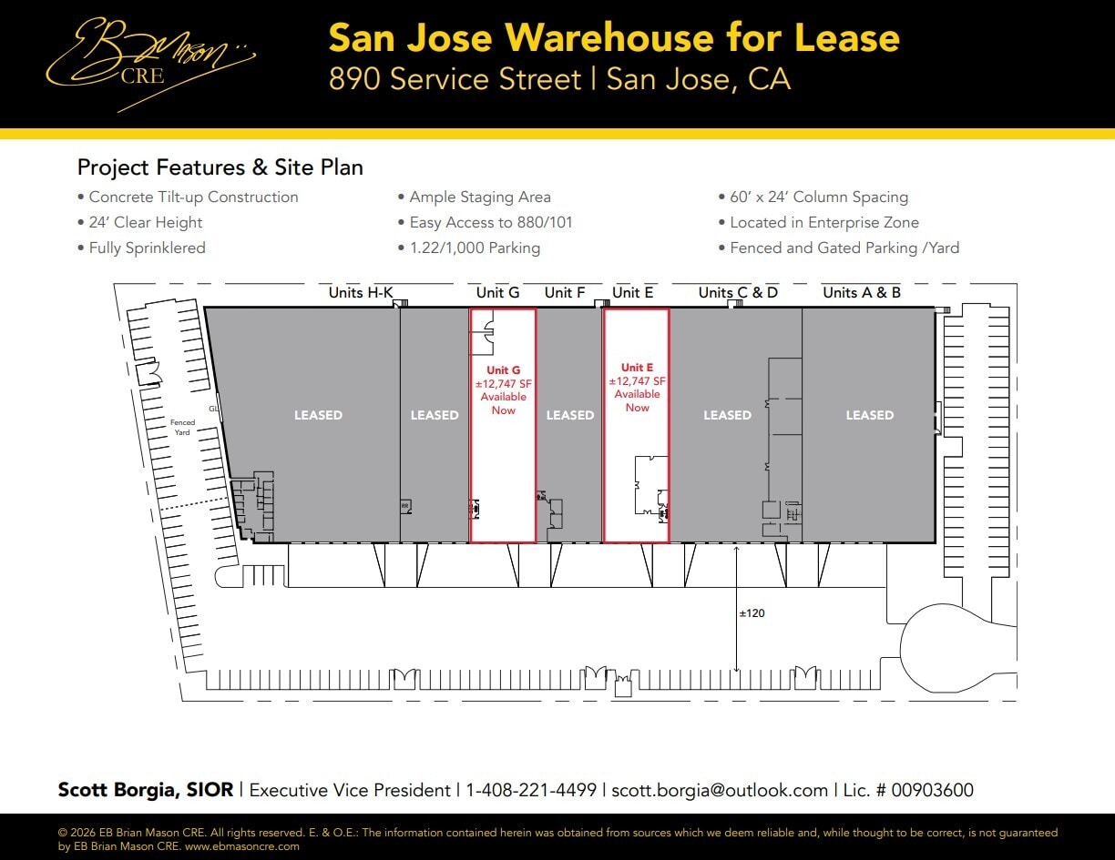 890 Service St, San Jose, CA for lease Floor Plan- Image 1 of 1